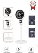 Resim Torima SF-07 Beyaz Ayaklı Portatif – 45W 3 Kademe 3 Pervaneli 8'' İnc Vantilatör Fan 