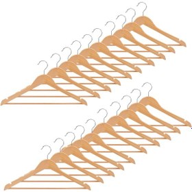 Resim Ahşapgörünümlüplastik Elbise Askısı A Kalite 20 Adet Al4494 Kahve 