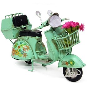 Resim hediyeconcepti Dekoratif Metal Scooter Sepetli Süsler Ev Oturma Odas TV kabine Masaüstü Ofis Dekorasyon 