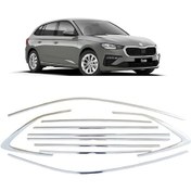 Resim Autogp Skoda Scala Cam Çerçevesi Kenar Çıtası Krom Tamtur 2019+ 12 Parça Au-sk- 1346 