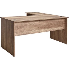 Resim Adore Mobilya Rio L Ofis Masası - Açık Ceviz (tori) 160x75x144 Cm (gxyxd) 