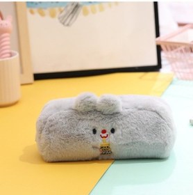 Resim Unimarket Gri Kawaii Kalem Sevimli Kalem Kutusu Peluş Kumaş Okul Malzemeleri Öğrenciler Için Kırtasiye Seyahat Organizatör Makyaj Çantası Fzıcl6 