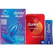 Resim Durex Titreşimli Anal Plug Tıkaç + Yakın Hisset XL Prezervatif 16'lı + Hisset Kayganlaştırıcı Jel 50 ML 