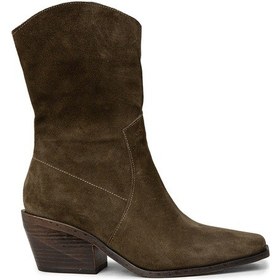 Resim Deery Kadın Hakiki Süet Haki Western Bot - Z1564zhakc01 Haki 