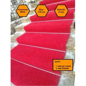 Resim NetBazaars Gri Halı Tutturgaç Çubuğu, Halı Yolluk Kilim Sabitleme Aparatı 110 cm 