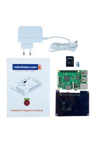Resim Robotistan Raspberry Pi 3 Model B+ Kombo Kit - Raspberry Pi 3 Model B+ - Muhafaza Kutusu - Adaptör - 