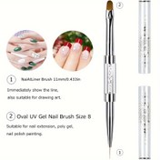 Resim 1 adet Profesyonel Çift Uçlu Tırnak Fırçası ile Rhinestone Kavrama - Paslanmaz Çelik Yapı, 2'si 1 Arada Jel/Polygel/Picker Fırça ve Salon & Ev Kullanımı için Picker Aracı - Kokusuz, Hızlı Manikür/Pedikür, Tırnak Uzatmaları, Tırnak Sanatı Tasarımları - Başlangıç Seviyesi ve Uzmanlar için İdeal, Tırnak Aksesuarları, Zarif Tasarım, Dayanıklı Yapı, Güzellik Tutkunları, Tırnak Sanatı Fırçaları 