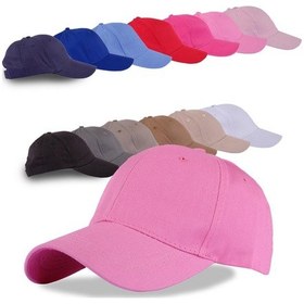 Resim Perlotus Düz Renk Spor Beyzbol Kep Pamuklu Şapka Açık Pembe 