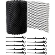 Resim Youmex Plastik Ev Bahçe Ağları 15cm X 6m Siyah Kesilebilir 10 Tutucu İğne İle Ev Temizliği Ve Düzenliği İçin Araç 