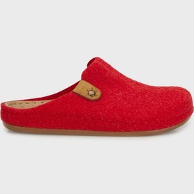 Resim Lela Keçe Kışlık Ev Bayan Terlik 6711002 Kırmızı 
