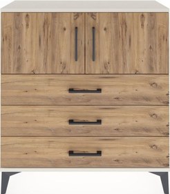 Resim Arges Şifonyer 2 Raflı 3 Çekmeceli 2 Kapaklı 88x30x96 Aytaşı-çam Aytaşı 