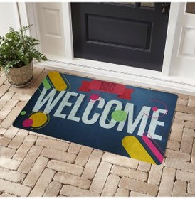 Resim Big Welcome Baskılı Kaliteli Kauçuk Kapı Önü Paspası 