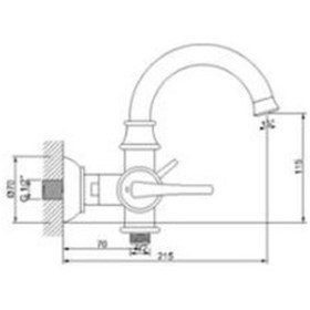 Resim Newarc Golden Banyo Bataryası Krom 951512 Krom 