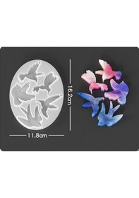 Resim Epoksi İthal Muhtelif Kuş Anahtarlık Rüzgar Çanı Silikon Kalıp Hb45215-0037 