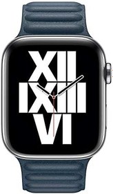 Resim Microsonic Apple Watch Series 7 41mm için Kordon Leather Link Band Lacivert [Watch Series 7 41mm ile Uyumlu Kordon - Lacivert] 