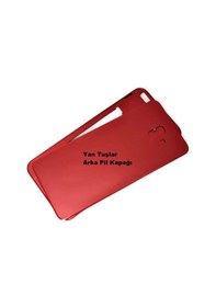 Resim Tkgz Samsung Galaxy Uyumlu J6 Plus Kasa Arka Pil Batarya Kapağı Kırmızı 