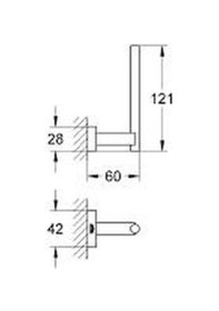Resim Grohe Essentials Cube Yedek Tuvalet Kağıtlığı Banyo Aksesuarı - 4 