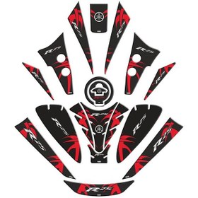 Resim Yamaha R25 2019 - 2022 Uyumlu Tank Pad Set 006 