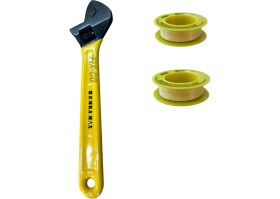 Resim 10 Inç Ayarlanabilir Ingiliz Anahtarı ve 2 Adet Teflon Bant 