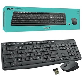 Resim Logitech MK235 Kablosuz Q Klavye Mouse Set 
