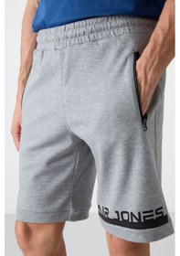 Resim Air Jones Tommy Life Albie Gri Melanj Standart Kalıp Erkek Şort - 81241 GRI MELANJ 