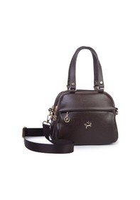 Resim Nas Bag Kadın Çok Gözlü El Omuz Ve Çapraz Çantası 25x20 Cm Kahve Victoria 