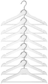 Resim Bumerang Elbise Giysi Askısı - Beyaz Askı 8 Li Paket 