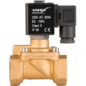 Resim Unox 220 V Ac Genel Maksat Yüksek Basınç 0,5-40 Bar Solenoid Valf Normalde Kapalı 1" 