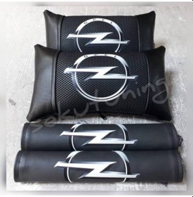 Resim Opel Siyah Deri Boyun Yastığı Artı Deri Kemerlik 
