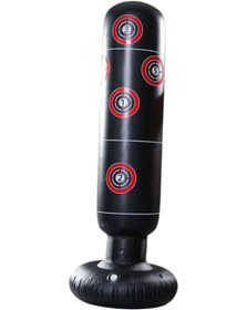 Resim Suntek Şişme Boks Torbası Standlı Ekipmanları Antrenman Siyah 