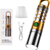 Resim Ultra Parlak LED Kamp Feneri - Yüksek Lümen, USB Şarj Edilebilir Type-C ile, Maceralar için Yakınlaştırılabilir El Feneri, Kamp Aksesuarları, Elde Taşınabilir, Yüksek Güç 