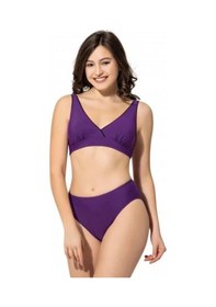 Resim Argisa Düz Kruvaze Bikini Mor 