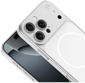 Resim Gpack iPhone 15 Pro ile Uyumlu Kılıf, Spark M-Safe, Şarj Özellikli, Kamera Korumalı, Gümüş 