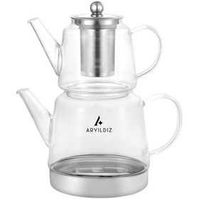 Resim Aryıldız Unique Cam Çaydanlık 259726 Şeffaf 