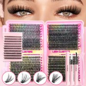 Resim 200/800 adet Wispy D Curl Cluster Lashes - 30D/40D/50D/60D Karışık Uzunluklar, Doğal Görünüm, Hafif ve Su Geçirmez Bond & Seal ile, Cımbız Dahil - DIY Güzellik, Parti Makyajı, Glam ve Peri Gibi Doğal Stil için Mükemmel, Tekrar Kullanılabilir ve Kolay Uygulama, Lash Uzatmaları, Parti Makyaj Aksesuarları, Kedi Göz Lashes, Tekrar Kullanılabilir Lashes 