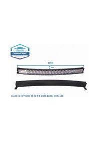 Resim Off-road 80 Cm Turuncu Beyaz 5 Mod Eğimli 3 Sıra Led 