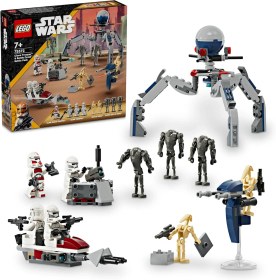 Resim LEGO Star Wars Klon Trooper ve Savaş Droidi Savaş Paketi Seti 75372 +7 Yaş (215 Parça) 