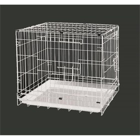 Resim Dayang Köpek Kafesi Beyaz 61x44x50 