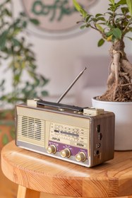 Resim Jopus Nostaljik Görünümlü El Fenerli Radyolu Bluetooth Hoparlör Older 