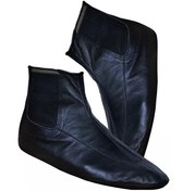 Resim İhvan Mest Çorabı Koyun Derisi Çift Taraflı Abdest Çorabı Lastikli Astarsız Siyah 