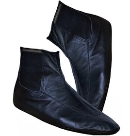 Resim İhvan Mest Çorabı Koyun Derisi Çift Taraflı Abdest Çorabı Lastikli Astarsız Siyah 