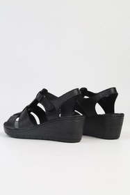 Resim Pierre Cardin ® | PC-5127-3013 Siyah-Kadın Dolgu Topuk Ayakkabı 