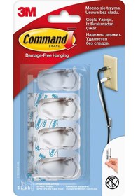 Resim 3M Command 17301CLR Orta Boy Klipsli Kablo Düzenleyici 