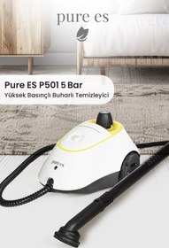 Resim pure es 2000W 5Bar Profesyonel Buharlı Temizleyici 160°C Yüksek Isı 21 Parça Aksesuar 