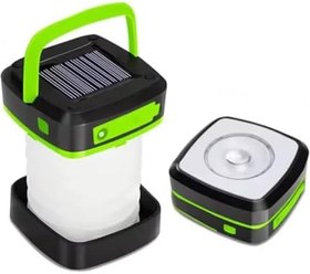 Resim Jouis Kamp Lambası Feneri Akordiyon Güneş Enerjili PowerBank LED Kamp Feneri Suya Dayanıklı Açık Yürüyüş için Kamp Işık Lambası Acil Ev Arka Bahçe Verandası Balkon Teras Fener ve Masa Lambası 