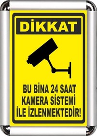 Resim Güvenlik Kamerası A3 Cerceveli Uyarı Ve Yönlendirme Levhası 