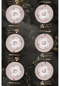 Resim Vos Versa Amerikan Servis 6'lı Supla Lux Sunum Tabak Altlığ - Yuvarlak Bej Vvhm0040-397 - Bej 