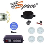 Resim Space Ses İkazlı Park Sensörü 22 mm Beyaz / GUPR10-B Geri viteste otomatik olarak devreye girme SESLİ PARK SENS&OumlR&Uuml (BEYAZ) &bull 4 ADET ALGILAY...