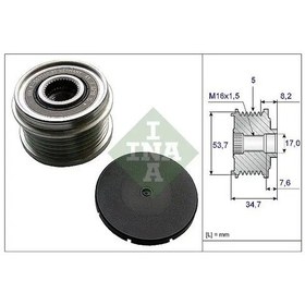 Resim Ina 535021110 Alternator Kasnagi 1202194 1202195 1204184 