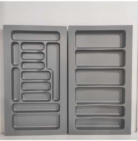 Resim Gri Renk Çekmece Içi Düzenleyici Kaşıklık Ve Kepçelik 85x49 Cm / 78x40 Cm'e Kadar Kısaltılabilir Gri 